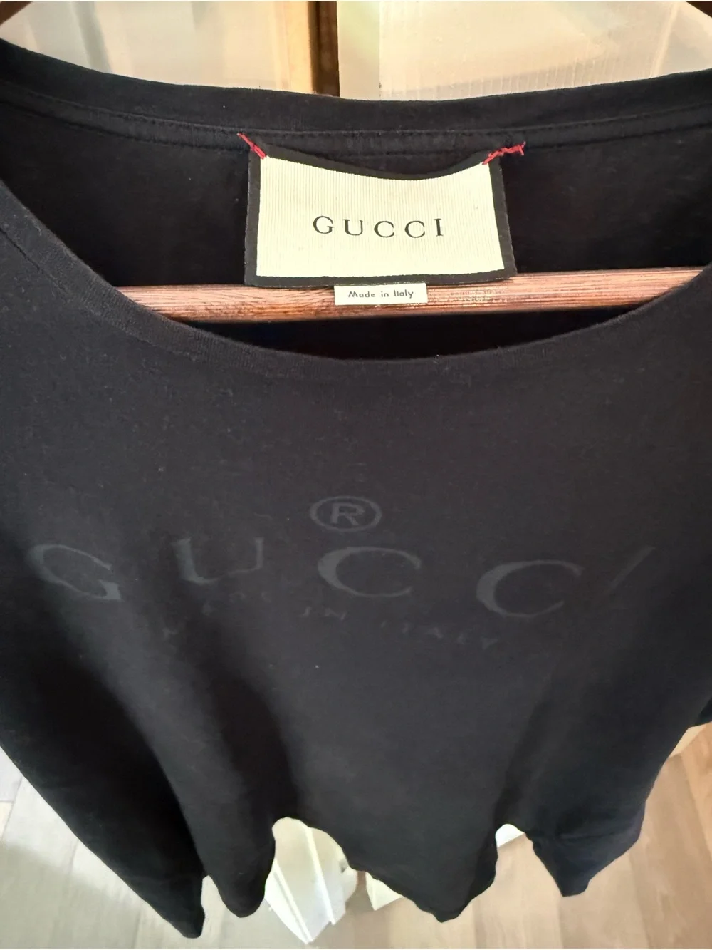 Gucci Black Logo Tee (Fits like L/XL)
